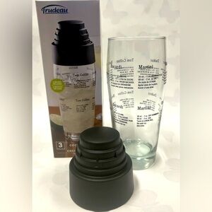 Trudeau Glass Cocktail Shaker with recipes 600 ml